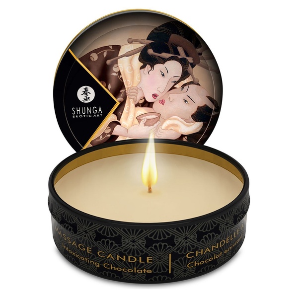 Масажна свічка Shunga Mini Massage Candle – Intoxicating Chocolate (30 мл) (прим'ята упаковка) SO2520-R фото