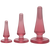Набір анальних пробок Doc Johnson Crystal Jellies - Pink, макс. діаметр 2см - 3 см - 4 см SO1975 фото