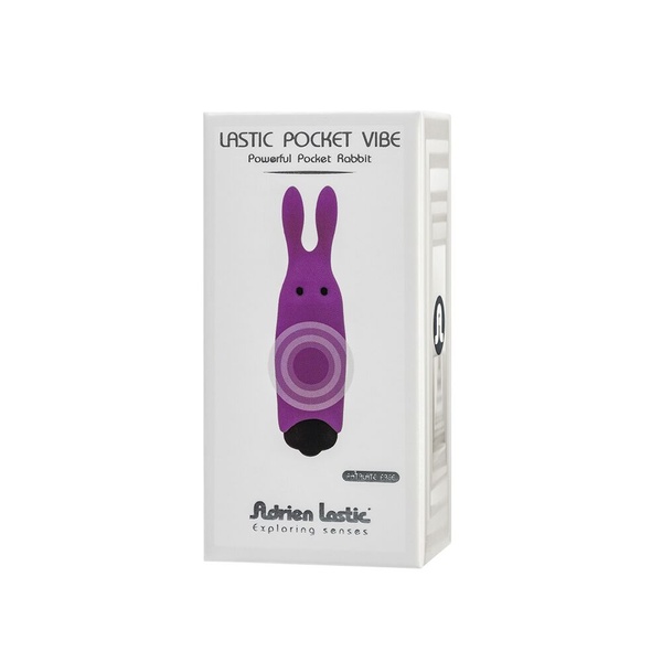 Вібропуля Adrien Lastic Pocket Vibe Rabbit Purple зі стимулюючими вушками AD33483 фото