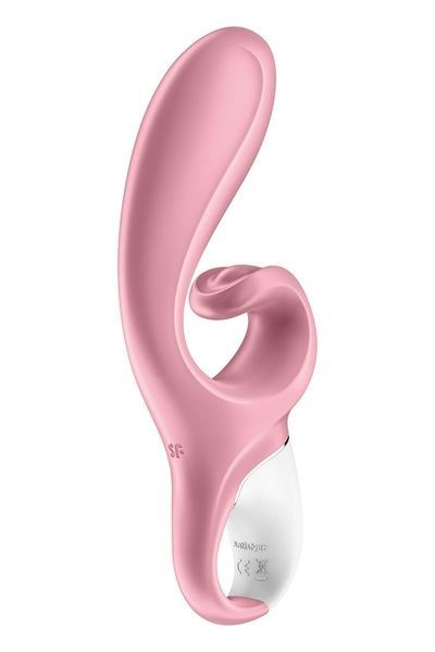 Смарт вибратор кролик Satisfyer Hug Me Pink, 2 мотора, диаметр 4,2см, широкая клиторальная часть SO6274 фото