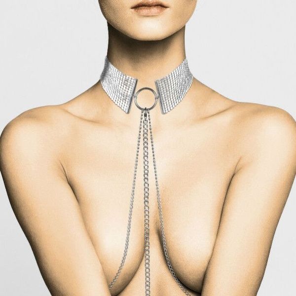 Намисто-комір Bijoux Indiscrets Desir Metallique Collar - Silver SO5919 фото