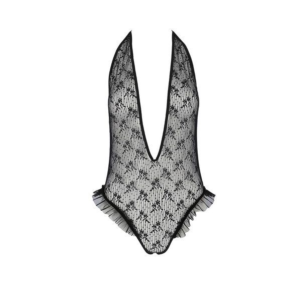 Боди монокини с глубоким декольте Passion OTAVIA BODY L/XL, black EL15701 фото
