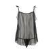 Сорочка прозрачная беби долл Passion MELANIA CHEMISE L/XL, black, трусики, на тонких бретелях EL16304 фото 4