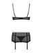 Эротический костюм горничной Obsessive Maidme set 5pcs S/M, бюстгальтер, пояс с фартуком, чулки, стр SO7290 фото 6