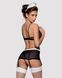 Эротический костюм горничной Obsessive Maidme set 5pcs S/M, бюстгальтер, пояс с фартуком, чулки, стр SO7290 фото 2
