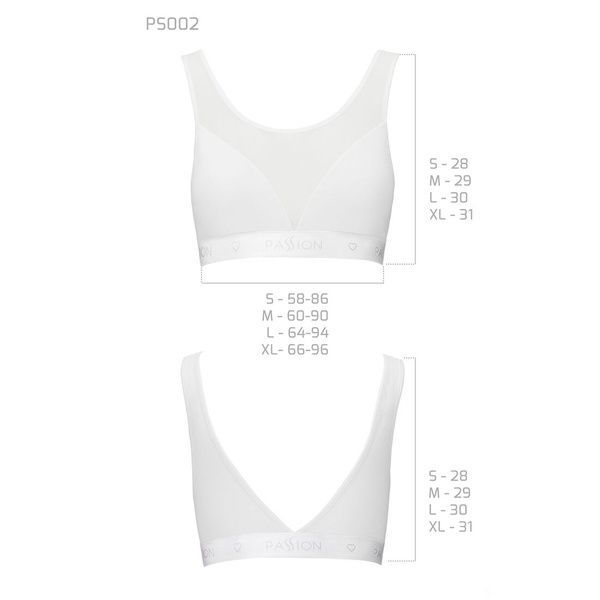Топ с прозрачной вставкой Passion PS002 TOP M, white SO4204 фото