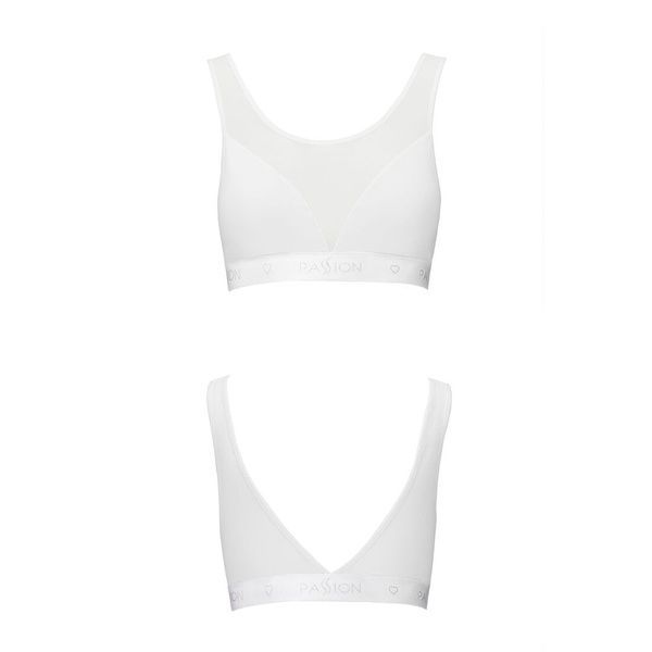 Топ с прозрачной вставкой Passion PS002 TOP M, white SO4204 фото