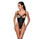 Боди из экокожи Passion CELINE BODY S/M, black, с доступом, открытый SO6404 фото 1