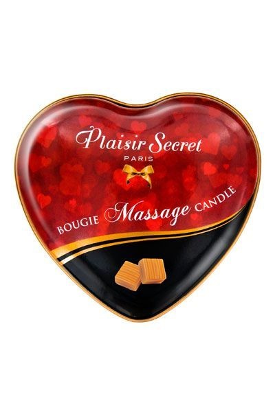 Масажна свічка серце Plaisirs Secrets Caramel (35 мл) SO1871 фото