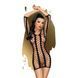 Мини-платье Penthouse Bedtime Surprise XL Black, крупная сетка, рукава, вертикальные вставки SO6454 фото 1