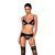 Комплект з екошкіри Passion MILEY SET S/M, black, трусики, бюстгальтер, пояс для панчіх SO5772 фото