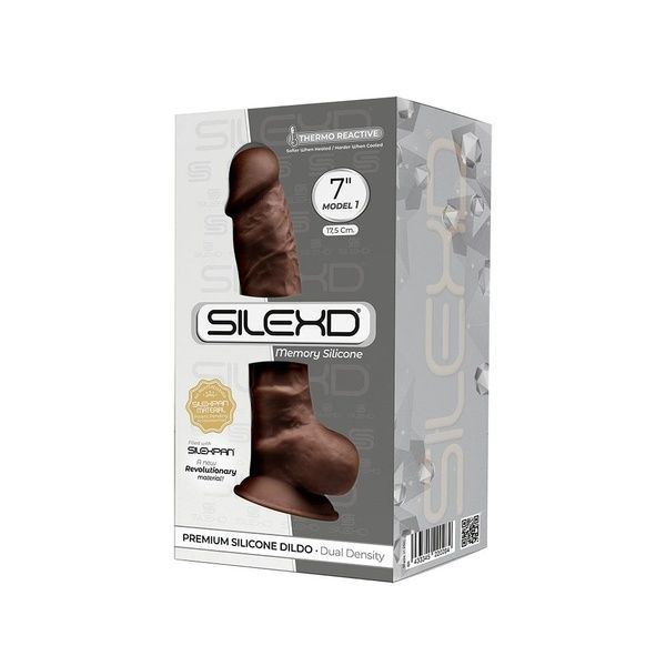 Фаллоимитатор SilexD Johnny Brown (MODEL 1 size 7in), двухслойный, силикон +Silexpan, диаметр 3,8см SO5021 фото