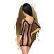 Мінісукня Penthouse Bedtime Surprise S/L Black, велика сітка, рукави, вертикальні вставки SO6455 фото 2