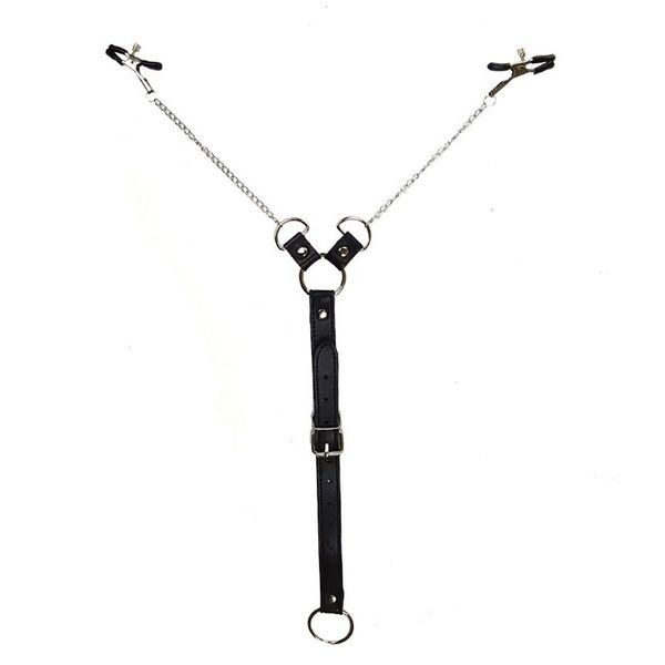 Затискачі для сосків з фіксацією на пенісі Art of Sex &ndash; Nipple Clamps for Men, екошкіра SO5146 фото