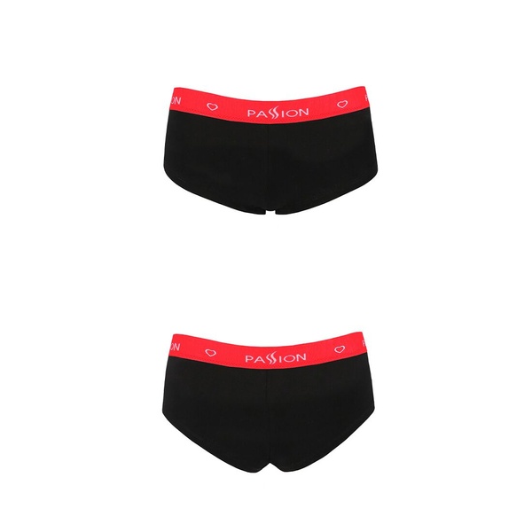 Трусики-шортики Passion PS003 PANTIES XL, black SO4210 фото