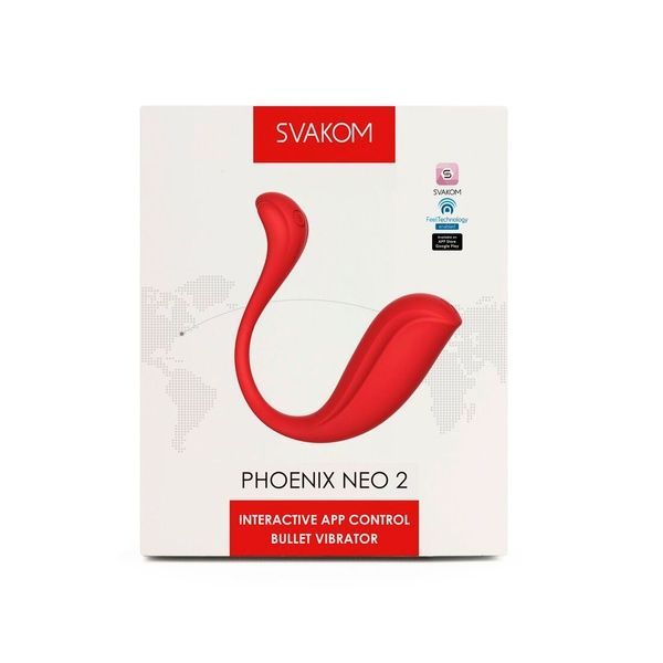 Интерактивное виброяйцо Svakom Phoenix Neo 2 Red, обновленная модель SO7325 фото