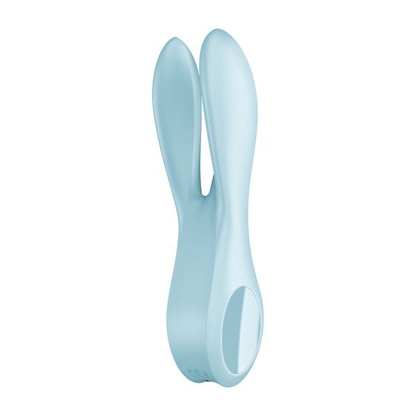 Кліторальний вібратор Satisfyer Threesome 1 Light Blue з трьома гнучкими пальчиками SO6986 фото