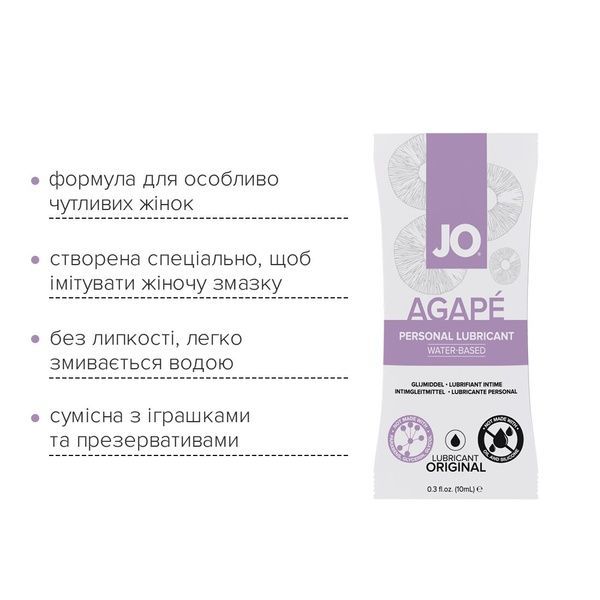 Набор лубрикантов Foil Display Box &ndash; JO Agape Lubricant &ndash; 12 x 10ml SO6766 фото