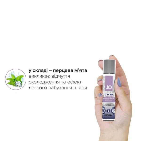 Охлаждающая смазка JO AGAPE &mdash; COOLING (30 мл) без глицерина, гликоля и парабенов SO1494 фото