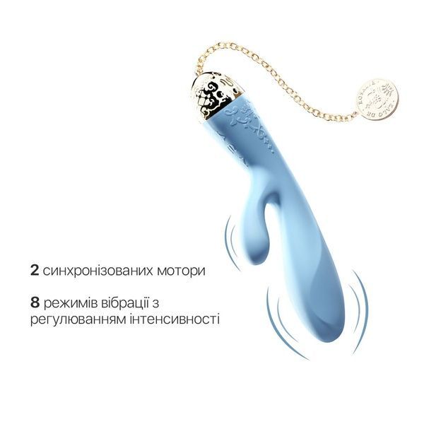 Смартвібратор-кролик Zalo &mdash; Rosalie Royal Blue SO6665 фото