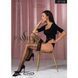 Чулки Passion ST118 3/4 black, на ажурной силиконовой резинке, с боковым вертикальным рисунком SO5777 фото 3