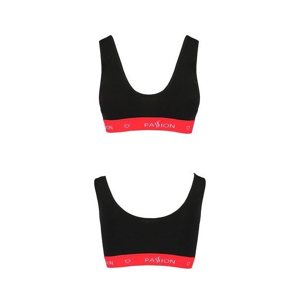 Спортивний топ на широких бретелях Passion PS003 TOP S, black SO4213 фото