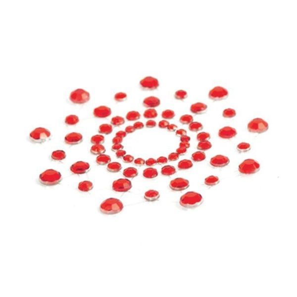 Пэстис из кристаллов Bijoux Indiscrets - Mimi Red, украшение на грудь SO2321 фото