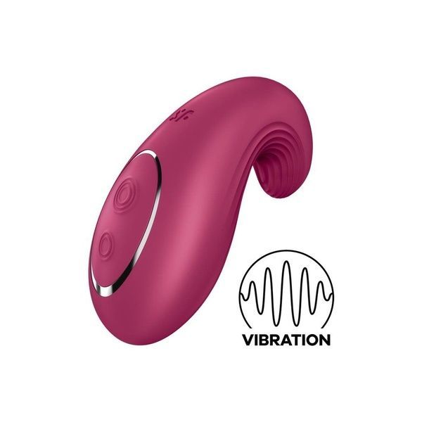 Вибратор Satisfyer Dipping Delight Berry, 2 мотора, гибкий кончик SO6990 фото