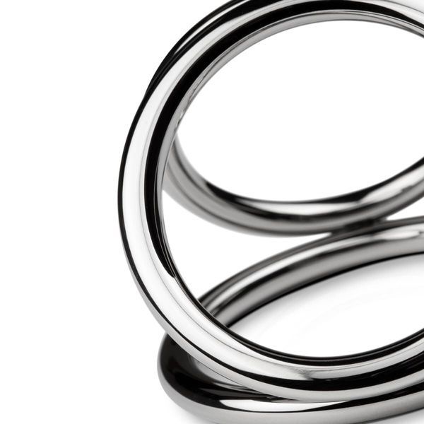 Потрійне ерекційне кільце Sinner Gear Unbendable &ndash; Triad Chamber Metal Cock and Ball Ring &ndash; Large SO4617 фото
