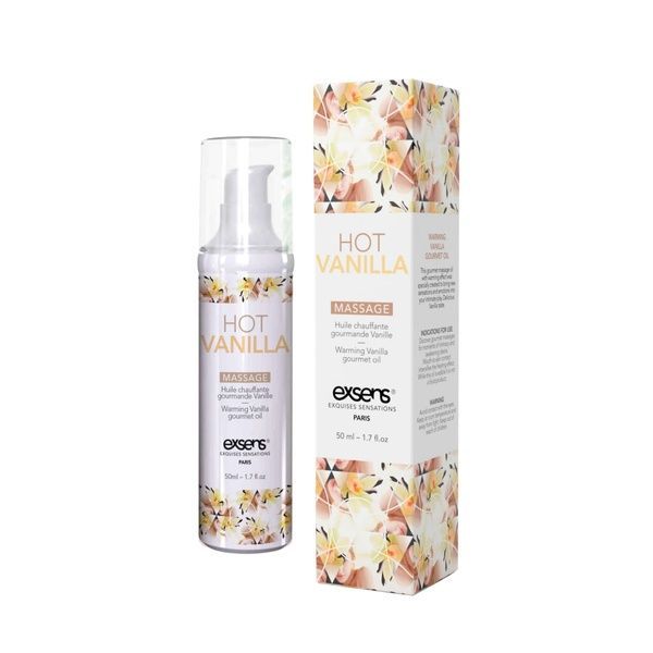 Массажное масло EXSENS Hot Vanilla 50мл разогревающее, без сахара, без парабенов, съедобное SO2357 фото