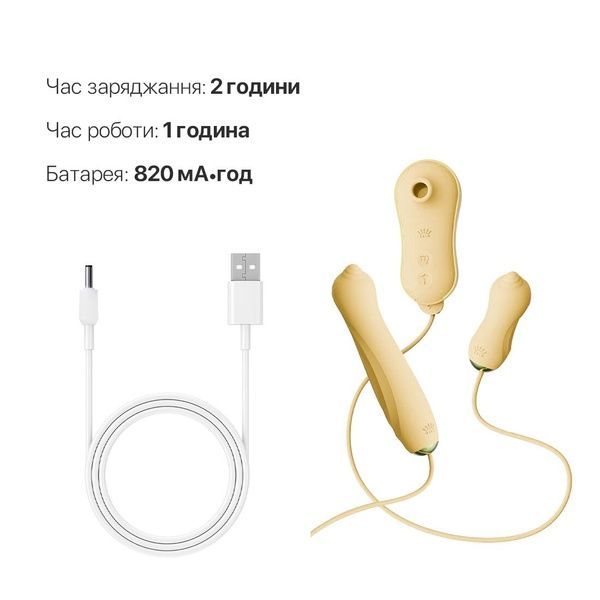 Набор 3в1 Zalo &ndash; UNICORN Set Yellow, виброяйцо, пульсатор, вакуумный стимулятор SO6689 фото