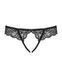 Кружевные танга с доступом Obsessive Contica crothchles thong S/M, черные SO7256 фото 5