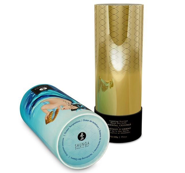 Пенящаяся соль для ванны Shunga Dead Sea salt Oriental Crystals &mdash; Ocean Temptations (500 г), соль Ме SO6894 фото