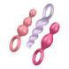 Набор анальных игрушек Satisfyer Plugs colored (set of 3) - Booty Call, макс. диаметр 3 см SO2324 фото 1
