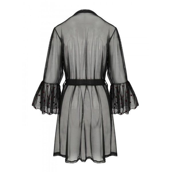 Воздушный пеньюар Passion LOVELIA PEIGNOIR XXL/XXXL, black SO4773 фото
