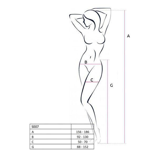 Эротические колготки-бодистокинги Passion S023 One Size, Red, имитация чулок с ромбами и пояском PSS023R фото