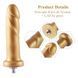 Золотой фаллоимитатор Hismith 6.8&Prime; Golden Silicone Dildo, система KlicLok SO6202 фото 2