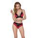 Трусики с широкой резинкой и кружевом Passion PS001 PANTIES XL, red-black SO4170 фото 2