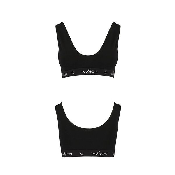 Спортивный топ с широкой резинкой Passion PS004 TOP S, black SO4221 фото