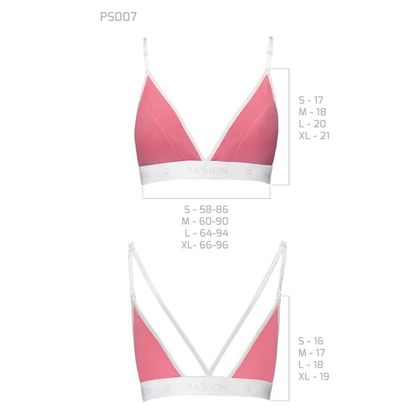 Спортивний топ з подвійними бретелями Passion PS007 TOP L, pink SO4271 фото