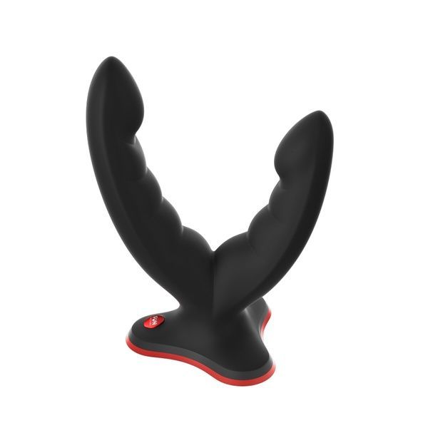 Двойной фаллоимитатор Fun Factory RYDE black, гибкие стволы, присоска SX0976 фото
