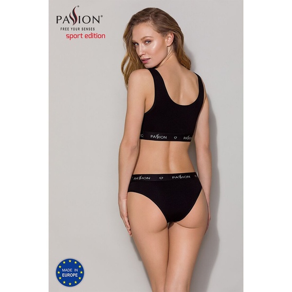 Спортивний топ з широкою гумкою Passion PS004 TOP XL, black SO4222 фото