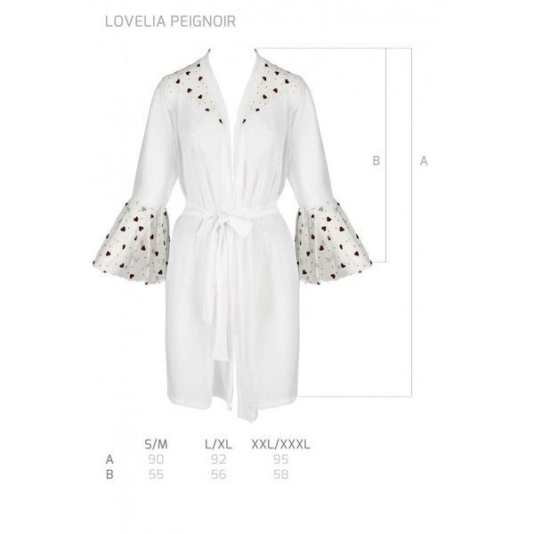 Воздушный пеньюар Passion LOVELIA PEIGNOIR S/M, white SO4775 фото
