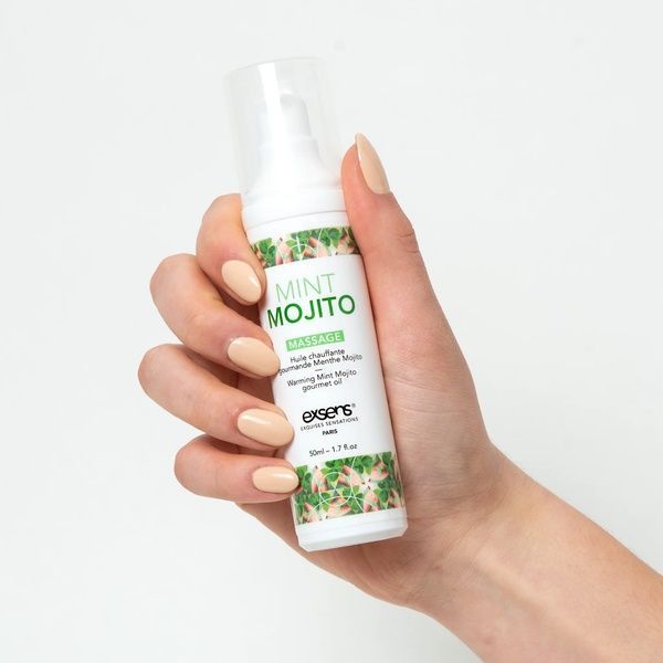 Массажное масло EXSENS Mojito 50мл разогревающее, без сахара, без парабенов, съедобное SO2361 фото
