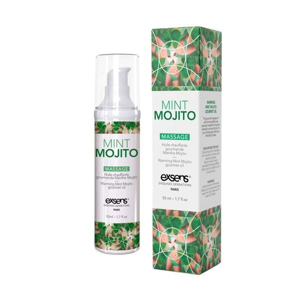 Массажное масло EXSENS Mojito 50мл разогревающее, без сахара, без парабенов, съедобное SO2361 фото