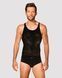 Мужская полупрозрачная майка-борцовка с узором Obsessive T103 tank top S/M/L, черная SO7311 фото 1