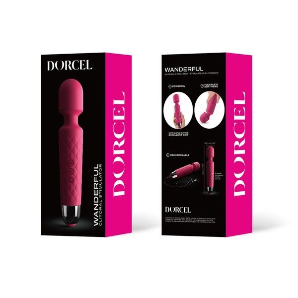 Минивибромассажер Dorcel Wand Wanderful Magenta мощный, водонепроницаемый, 18 режимов работы MD1359 фото