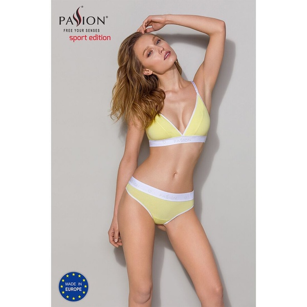 Спортивний топ з подвійними бретелями Passion PS007 TOP L, yellow SO4275 фото