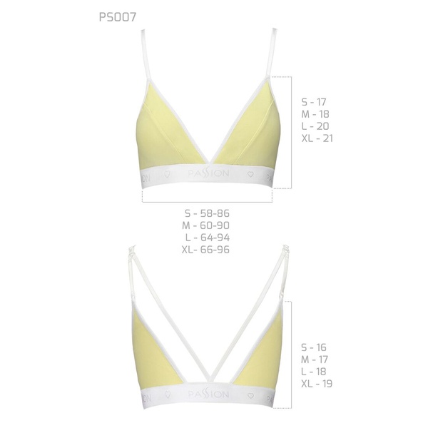 Спортивний топ з подвійними бретелями Passion PS007 TOP L, yellow SO4275 фото