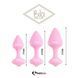 Набор силиконовых анальных пробок FeelzToys - Bibi Butt Plug Set 3 pcs Pink SO4576 фото 2